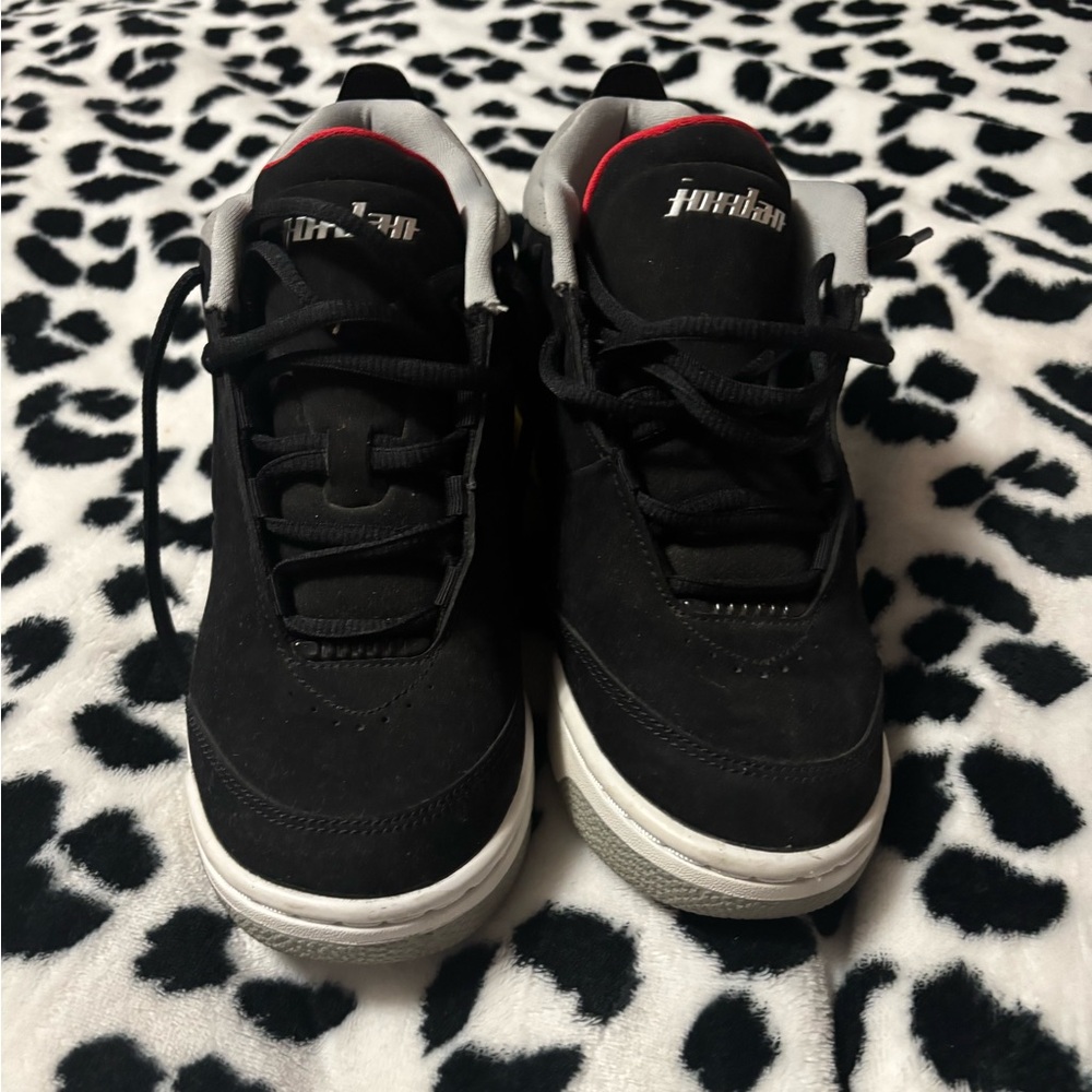 Jordan Red and Black Sneakers